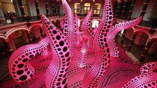 An installation in Berlin, Germany, by the Polkadot-inspired artist Yayoi Kusama. (Adam Berry/Getty Images)
