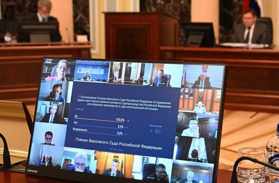 The Polys voting system in use during voting. (Credit: Russian Supreme Court)