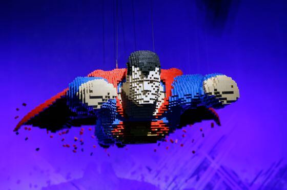 "The Art Of The Brick: DC Super Heroes" Exhibition At Parc De La Villette
