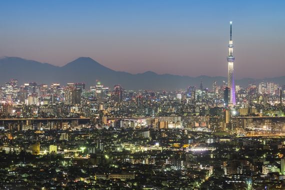 Tokyo night skyline