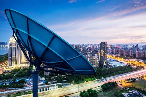 Satellite dish in China