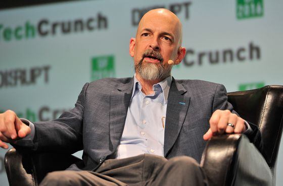 Neal Stephenson, the writer who came up with the terms "metaverse" and "avatar," seen here in 2016  (Steve Jennings/Getty Images for TechCrunch)