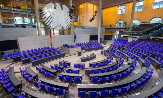 The chambers of Germany's parliament in Berlin. 