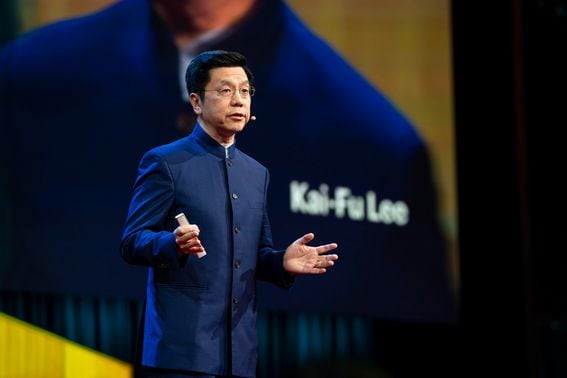 Kai-Fu Lee speaks at TED2018 (Ryan Lash/TED)
