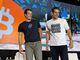 CDCROP: Tyler Winklevoss and Cameron Winklevoss (L-R), creators of crypto exchange Gemini Trust Co. on stage at the Bitcoin 2021 Convention (Joe Raedle/Getty Images)