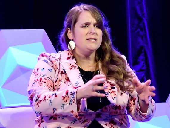 Carole House, when she spoke at Consensus 2022 (Shutterstock/CoinDesk)