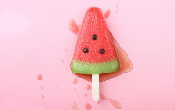 Ice lolly melting popsicle