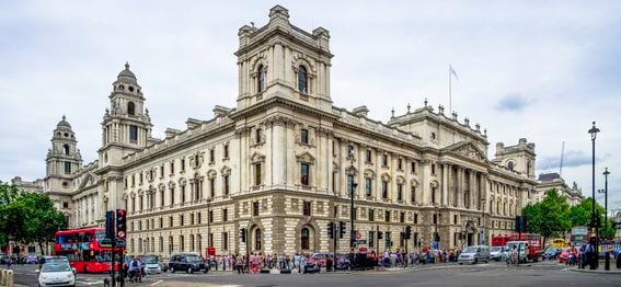 Picture of UK Treasury building.