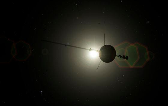 Artwork of Voyager Leaving Solar System