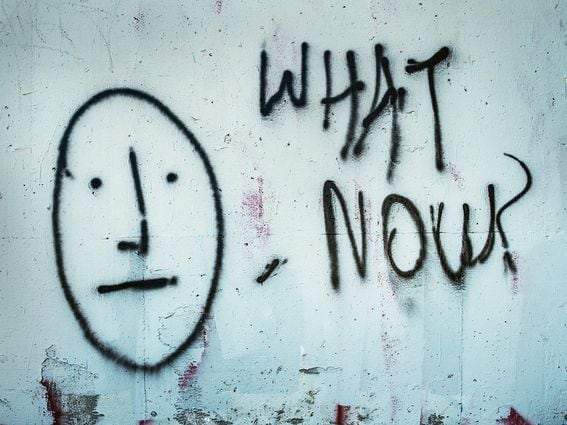 CDCROP: What Now grafitti (Tim Mossholder/Unsplash)