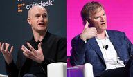 Coinbase CEO Brian Amstrong and BitGo CEO Mike Belshe (CoinDesk)