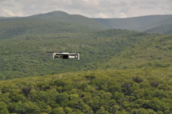 A drone monitors deforestation in Paraguay’s Gran Chaco. (GainForest)