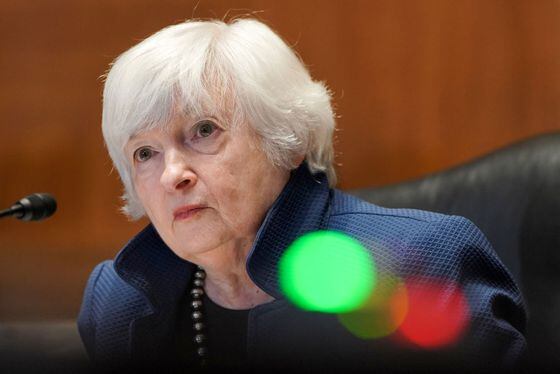 WASHINGTON, DC - JUNE 23: Treasury Secretary Janet Yellen answers questions during a Senate Appropriations Subcommittee hearing to examine the FY 2022 budget request for the Department of the Treasury on Capitol Hill  June 23, 2021 in Washington, DC. (Photo by Greg Nash -Pool/Getty Images)