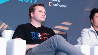 Stani Kulechov, founder and CEO of Aave, speaks at Consensus 2019.