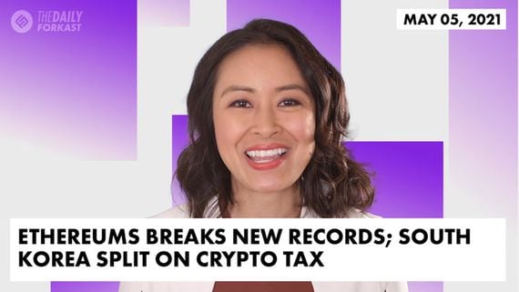 Ether Breaks New Records; South Korea Split on Crypto Tax