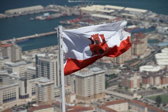 Gibraltar flag (Shutterstock)
