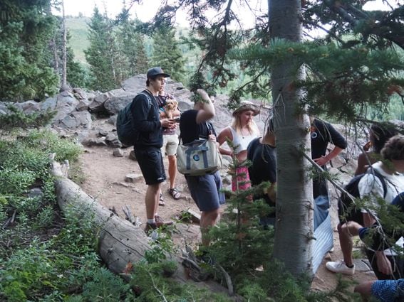 Solana developers on a hike (Danny Nelson/CoinDesk)
