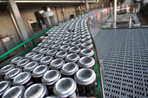 cans, assembly line