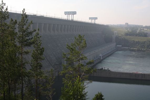Bratsk hydropower plant owned by En+