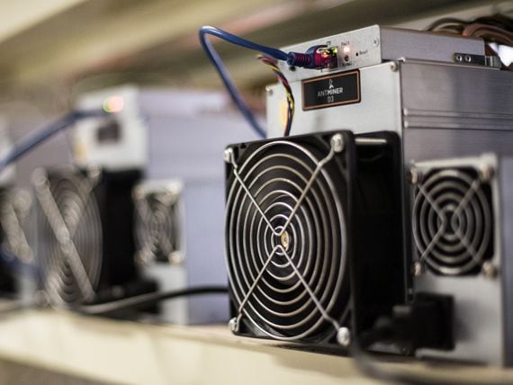 An Antminer bitcoin mining machine (Carlos Becerra/Bloomberg via Getty Images)
