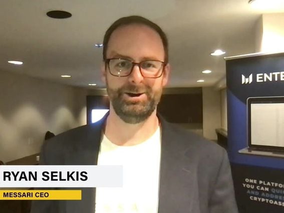 Messari CEO Ryan Selkis during a CDTV interview in October (CoinDesk)