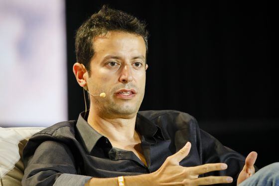 EToro's Guy Hirsch speaks at the Bitcoin 2021 conference in Miami. (Eva Marie Uzcategui/Bloomberg via Getty Images)