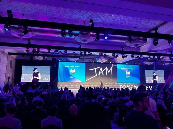 Gavin Wood made a presentation on JAM at Token 2049 in Dubai last week. (@mattunchi via Polkadot)