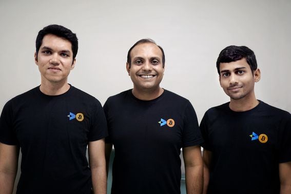 Three Delta Exchange co-founders, including CEO Pankaj Balani (center). (Photo courtesy of Delta Exchange)