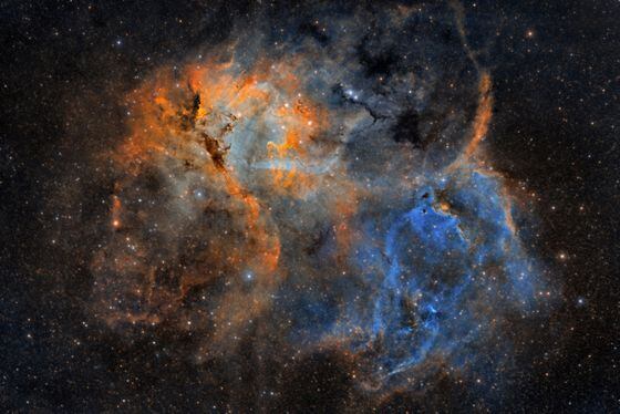 Lion Nebula (Sh2-132) SHO Palette Narrow Band