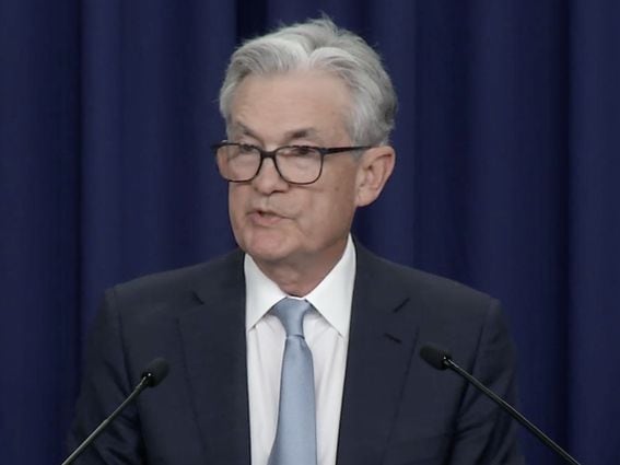 Jerome Powell, presidente de la Fed, en una conferencia de prensa en junio, 2022. (Fuente: Reserva Federal)
