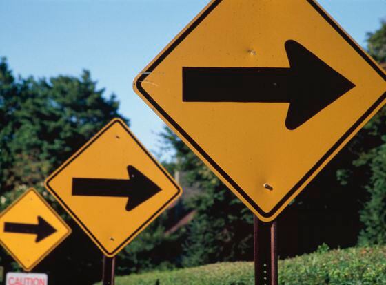 Road directional arrows