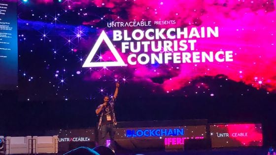 Cosmos co-founder Ethan Buchman spits fire at the Blockchain Futurist Conference in Toronto (Aoyon Ashraf/CoinDesk)