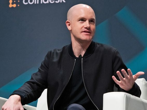 Brian Armstrong, CEO and co-founder of Coinbase, speaks at Consensus 2019. (CoinDesk)