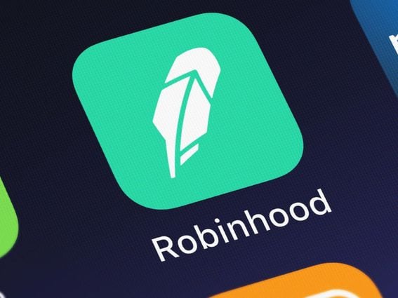 Aplicación de Robinhood. (Shutterstock)