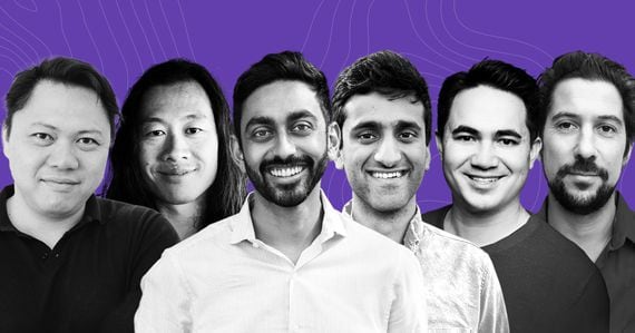 Rye co-founders Robin Chan, Justin Kan, Arjun Bhargava, Saurabh Sharma, Jamie Quint and Tikhon Bernstam (Rye)