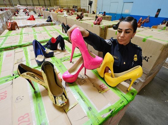 CDCROP: Customs And Immigration Officals Display Seized Counterfeit Items (Kevork Djansezian/Getty Images)
