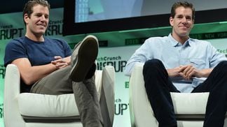 The Winklevoss twins at TechCrunch Disrupt NY 2015 (Getty Images)