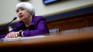 U.S. Treasury Secretary Janet Yellen is set to deliver her first speech Thursday to focus on digital assets. (Ting Shen/Bloomberg via Getty Images)