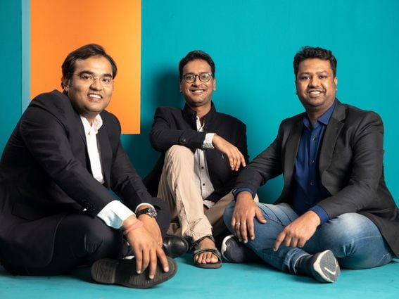 CoinSwitch Kuber COO and co-founder Vimal Sagar (left), co-founder and CTO Govind Soni and co-founder and CEO Ashish Singhal. (CoinSwitch Kuber)