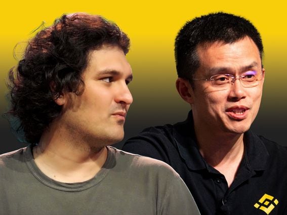 CDCROP: FTX CEO Sam Bankman-Fried & CZ aka Changpeng Zhao CEO of Binance (CoinDesk)