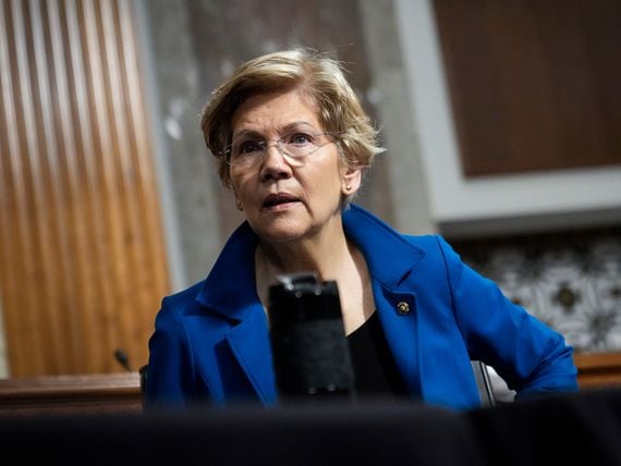 Sen. Elizabeth Warren (D-Mass.) is among the senators requesting more information from Silvergate Capital about FTX. (Drew Angerer/Getty Images)