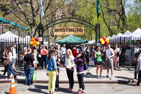  The entrance of Hester Street Fair in New York