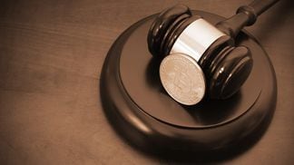 gavel and coin