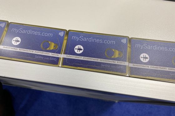 MY Sardines swag. (Photo by John Biggs for CoinDesk)