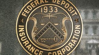 WASHINGTON, DC - JUNE 6:  The entrance to the Federal Deposit Insurance Corporation (FDIC), located across the street from the Eisenhower Executive Office Building, is viewed on June 6, 2017 in Washington, D.C. The nation's capital, the sixth largest metropolitan area in the country, draws millions of visitors each year to its historical sites, including thousands of school kids during the month of June. (Photo by George Rose/Getty Images)