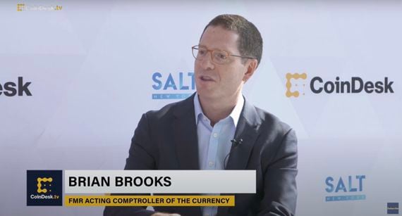 Brian Brooks speaks with CoinDesk TV's Christine Lee at the 2021 SALT conference. (CoinDesk archives)