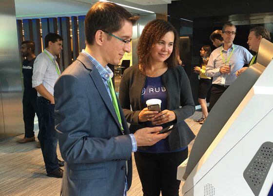 Iliana Oris Valiente with Deloitte bitcion ATM