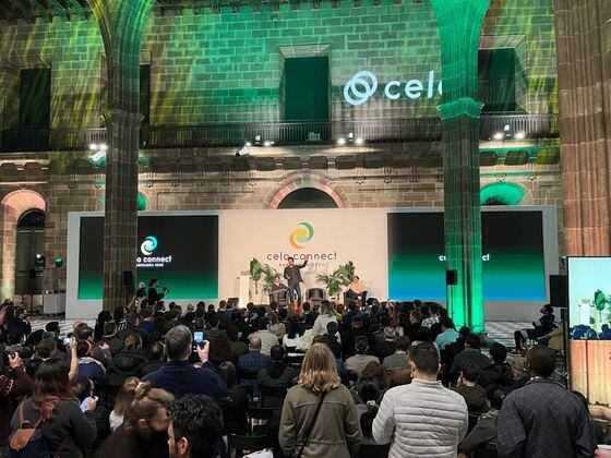 Image tweeted by Celo officials on Monday from conference in Barcelona. (Celo)