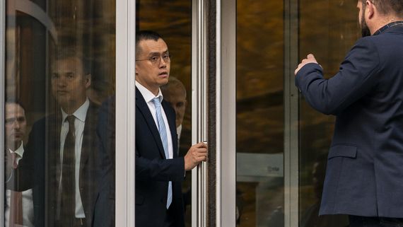 Binance ex-CEO Changpeng "CZ" Zhao leaves the U.S. District Court in Seattle on Nov. 21, 2023. (David Ryder/Getty Images)