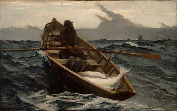 Winslow Homer's "The Fog Warning" via Wikimedia Commons